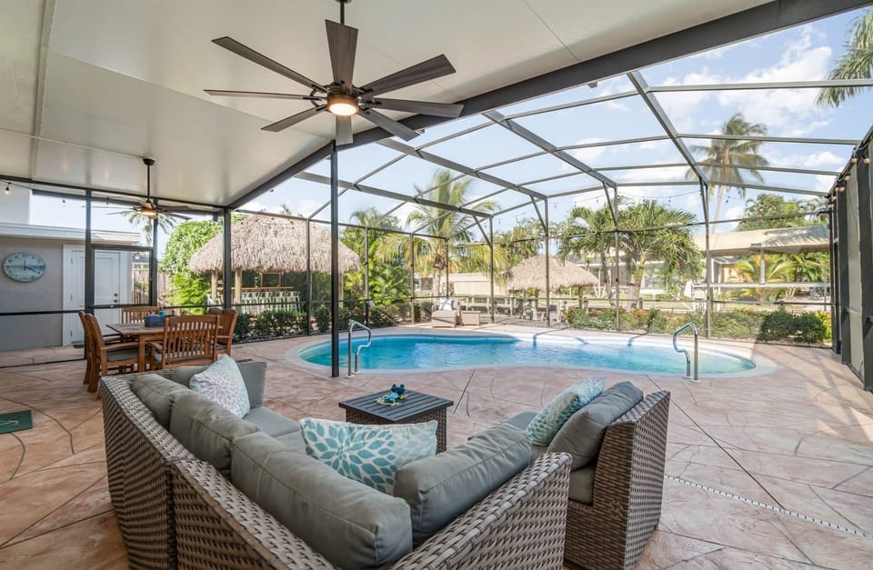 Pool & Canal Views from Lanai