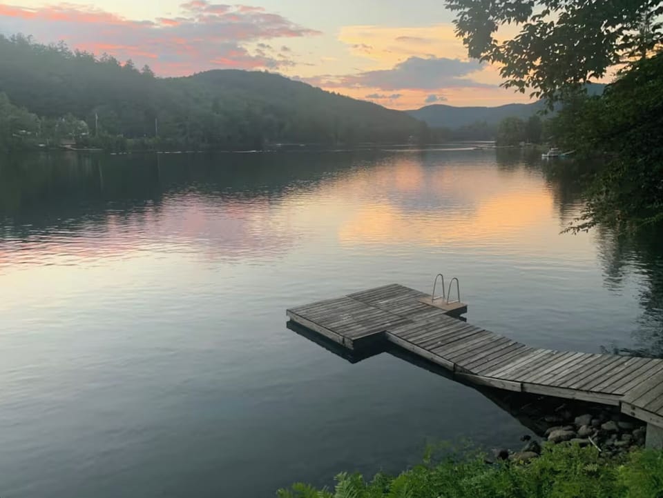 Sunset views from house and dock