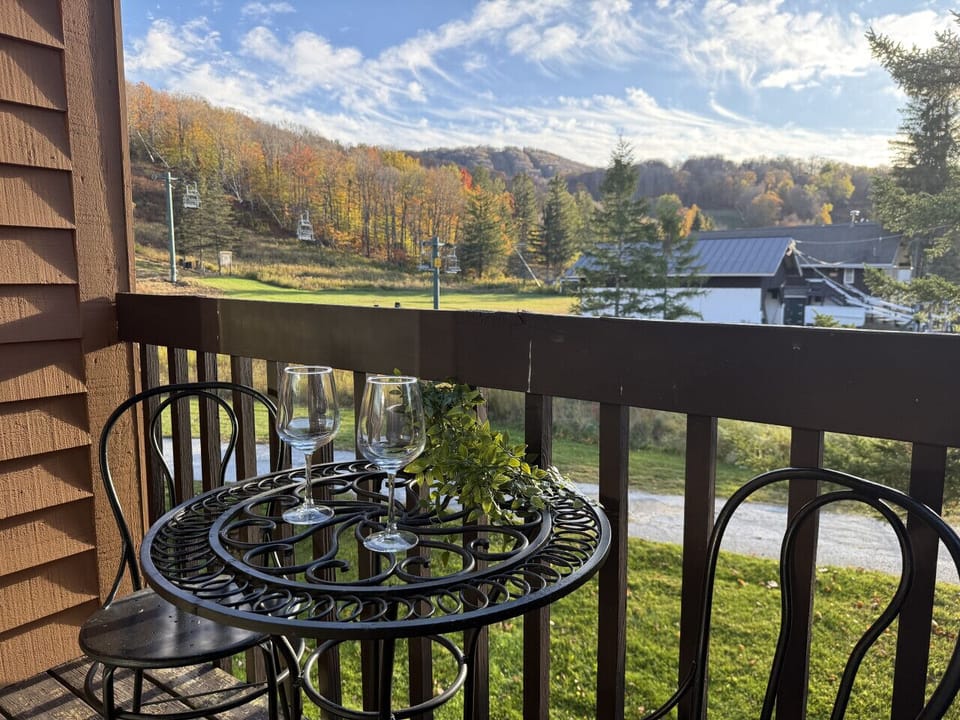 Balcony with outdoor seating and scenic view