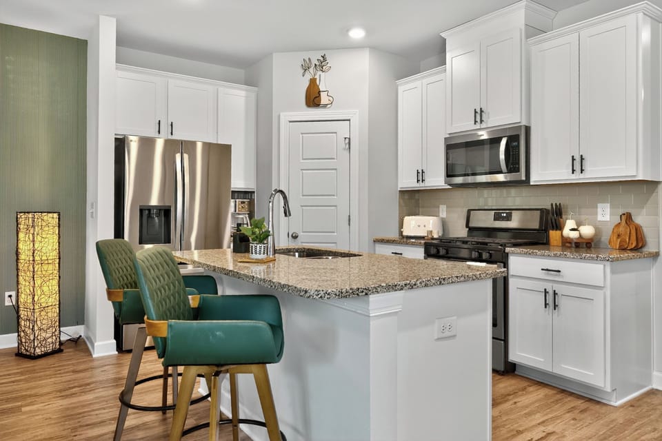 Modern appliances and plenty of counter space.