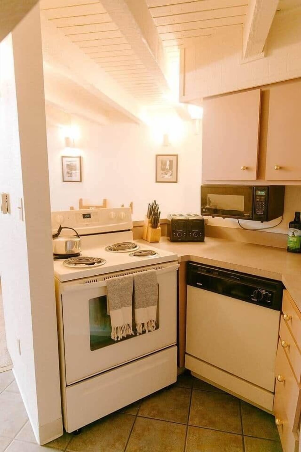 All the major appliances make cooking convenient