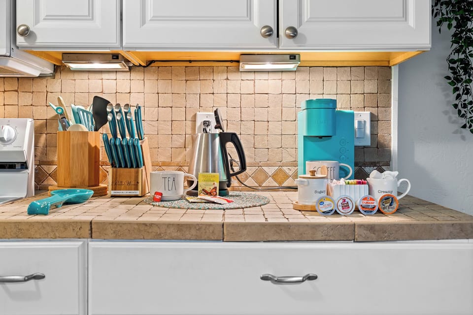 Coffee, tea and the fixings are provided to get your day off to a great start!