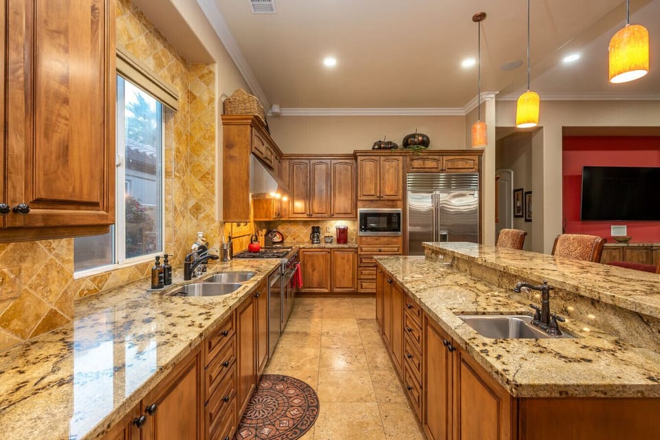 Fully stocked kitchen