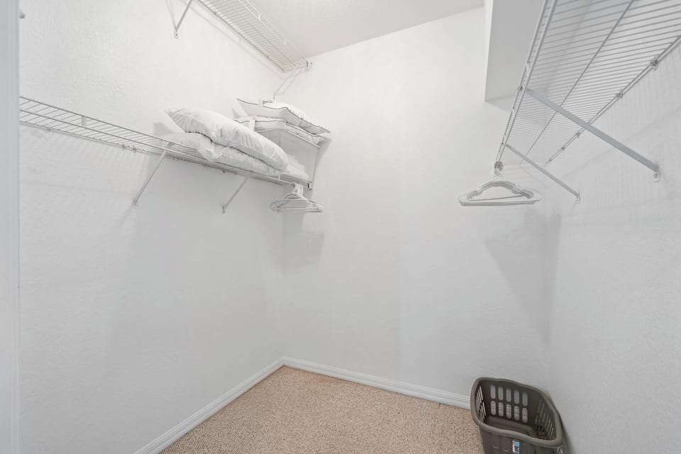 Large walk-in closet off 2nd bedroom