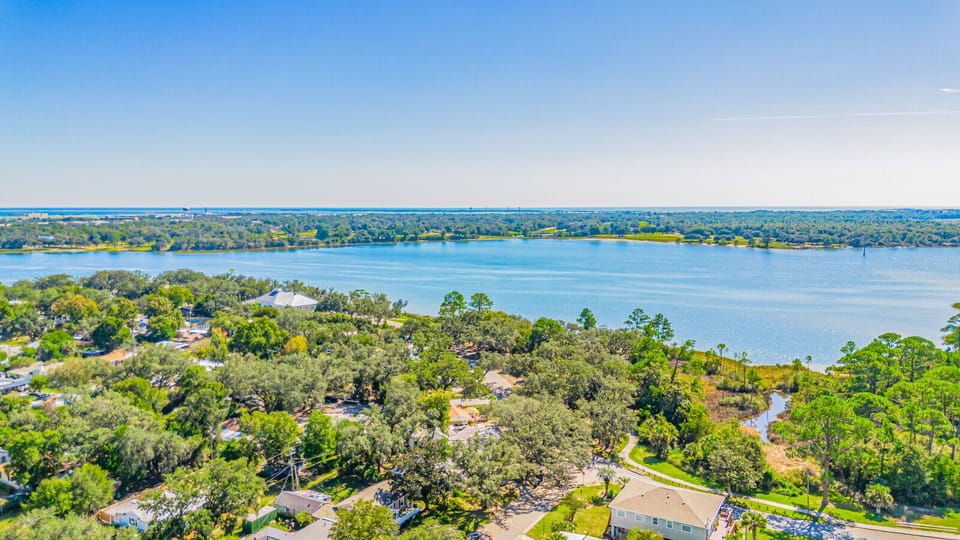 Aerial View | Scenic Neighborhood Near the Bay