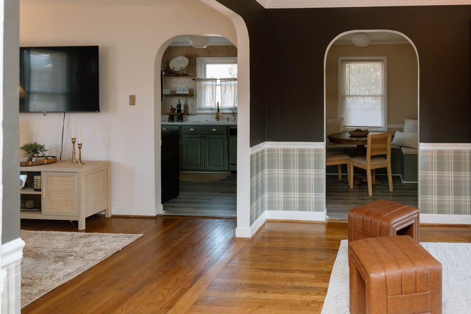 A bright and welcoming hallway that leads you into the charm and comfort of Jireh House.