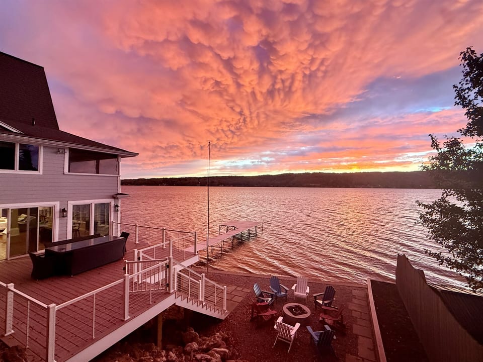 Sunrise Over the Lake – Morning coffee never looked so good.