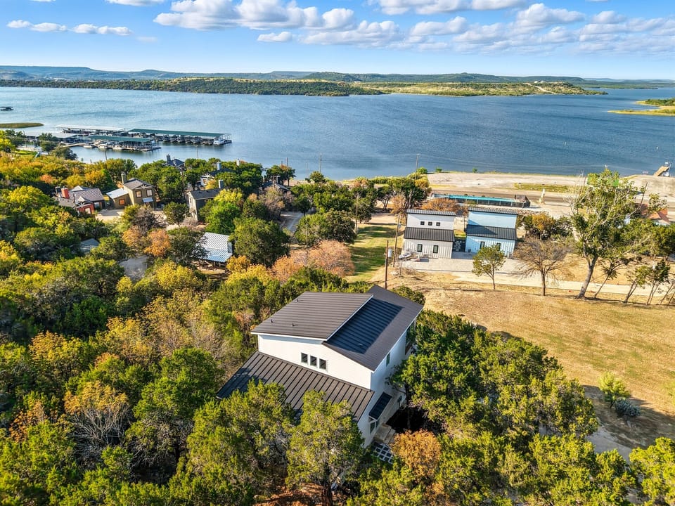 Lake across the street