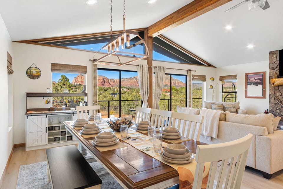 Dining with a view-Dining table with seating for eight