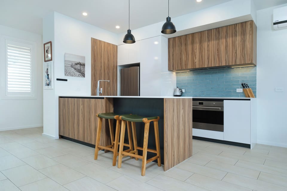 Kitchen with upgraded modern appliances