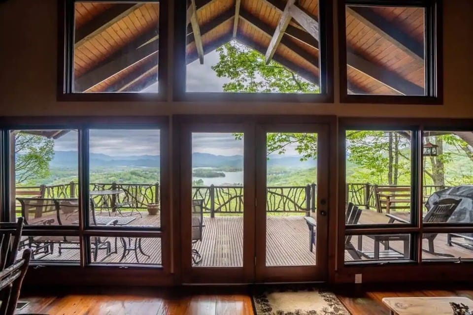 Main floor view from kitchen, dining, and living room.