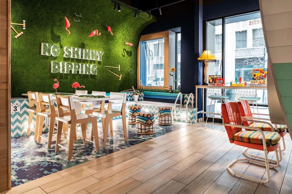 Gather and unwind in a colorful lounge made for memories.