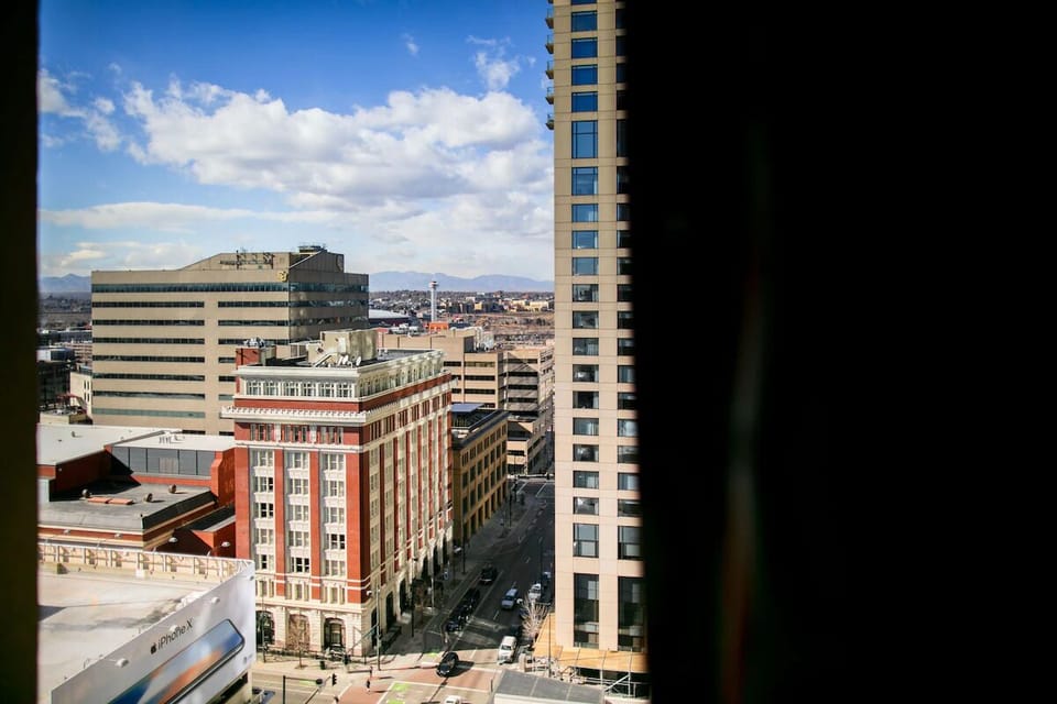 Start your day with big-sky city views outside.