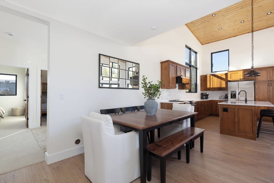 Find Bunkrooms, Family Room, & Main Bathroom through the doorway on the left  