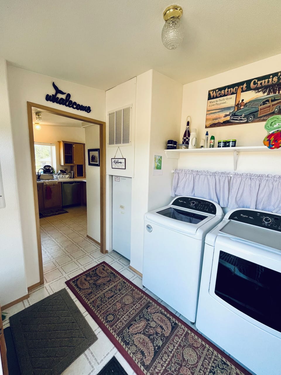 Entry includes washer and dryer.