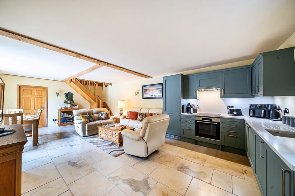 Coach House, Athelhampton, Dorchester: The open-plan space is ideal for enjoying time together