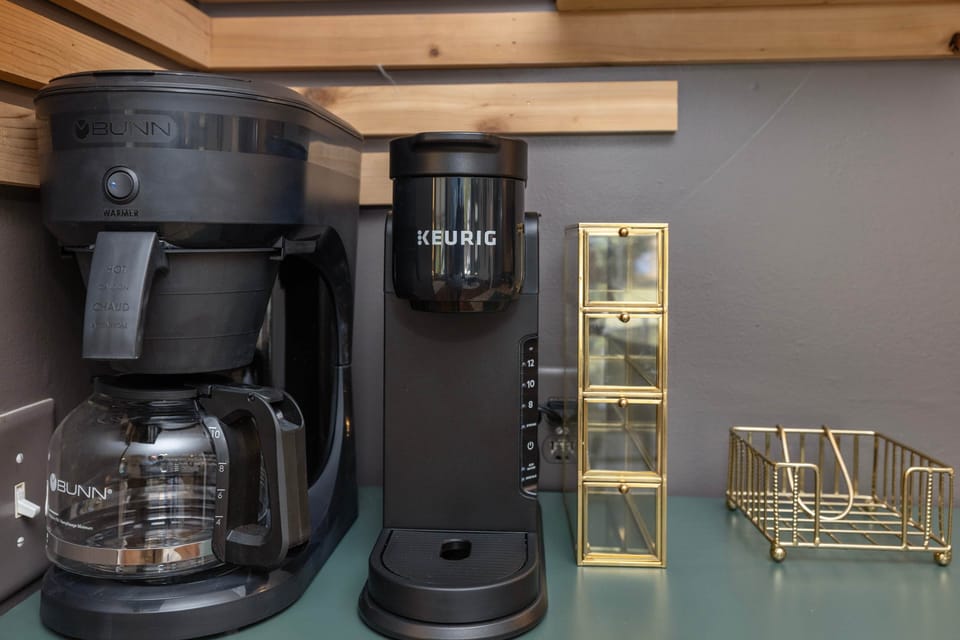 Drip Coffee Maker and Keurig complimentary starter pods, and creamer