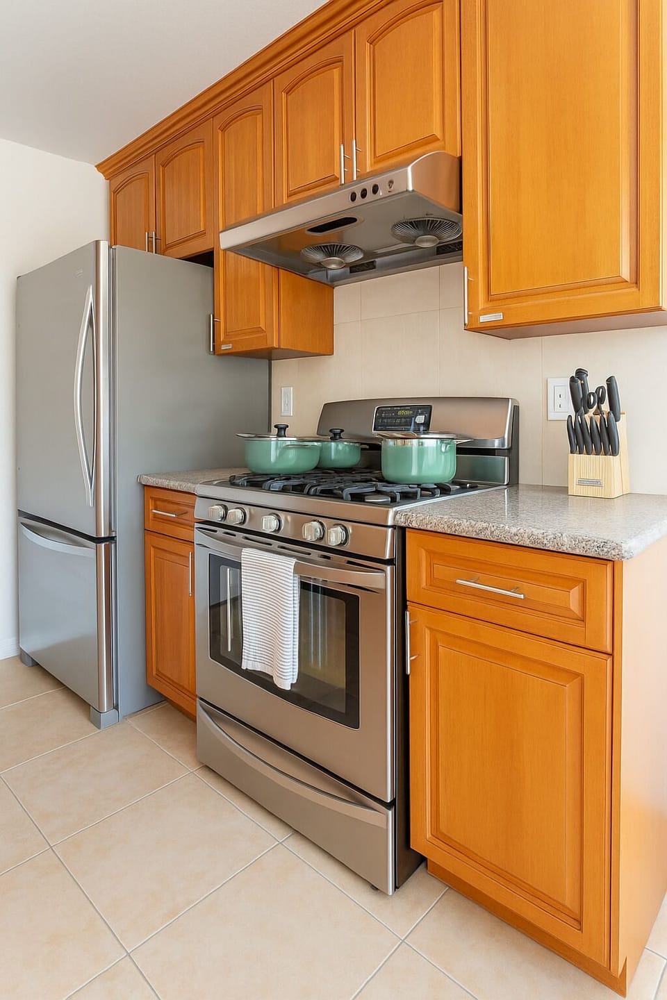 Fully stocked kitchen
