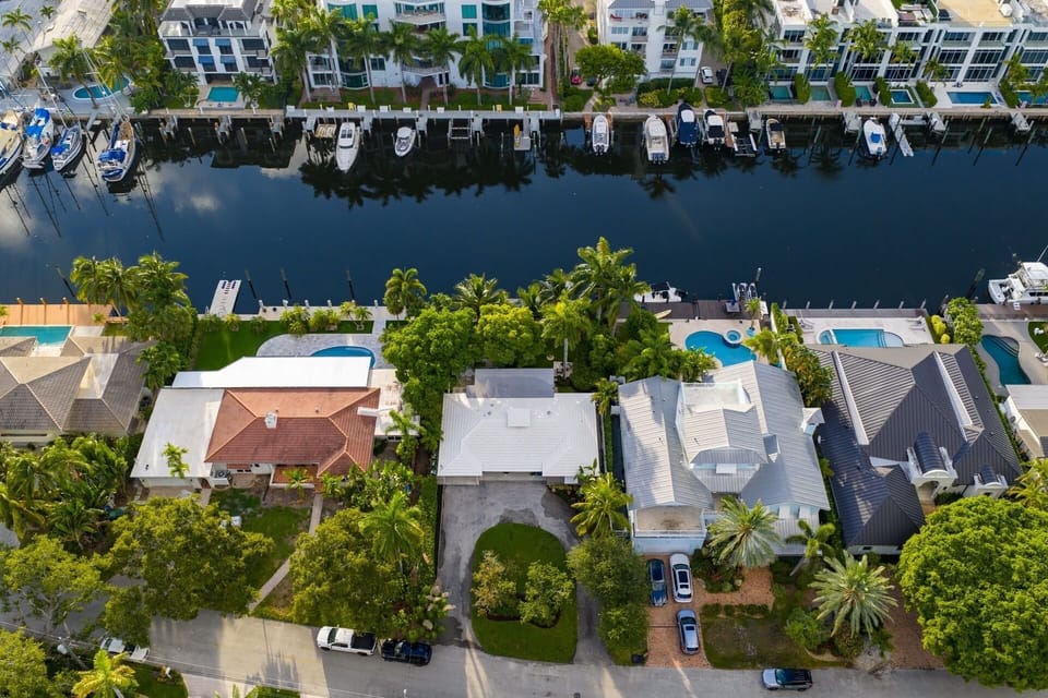 Birds Eye view waterfront