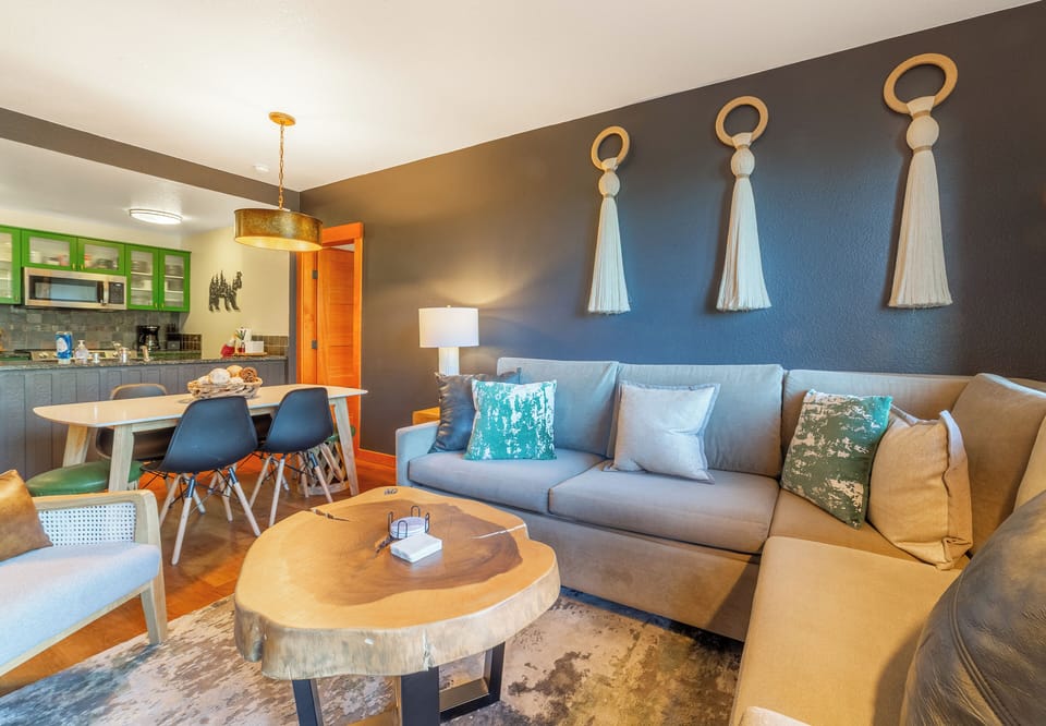 Living room opens to dining area and kitchen.