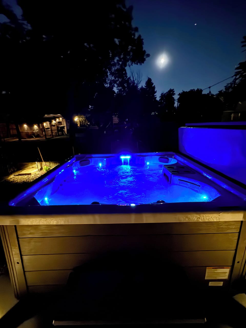 A private hot tub just steps from the patio