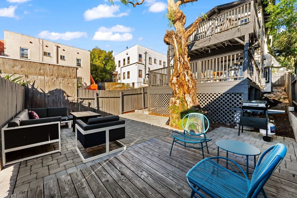 Patio chill zone for sips, chats, and sunsets