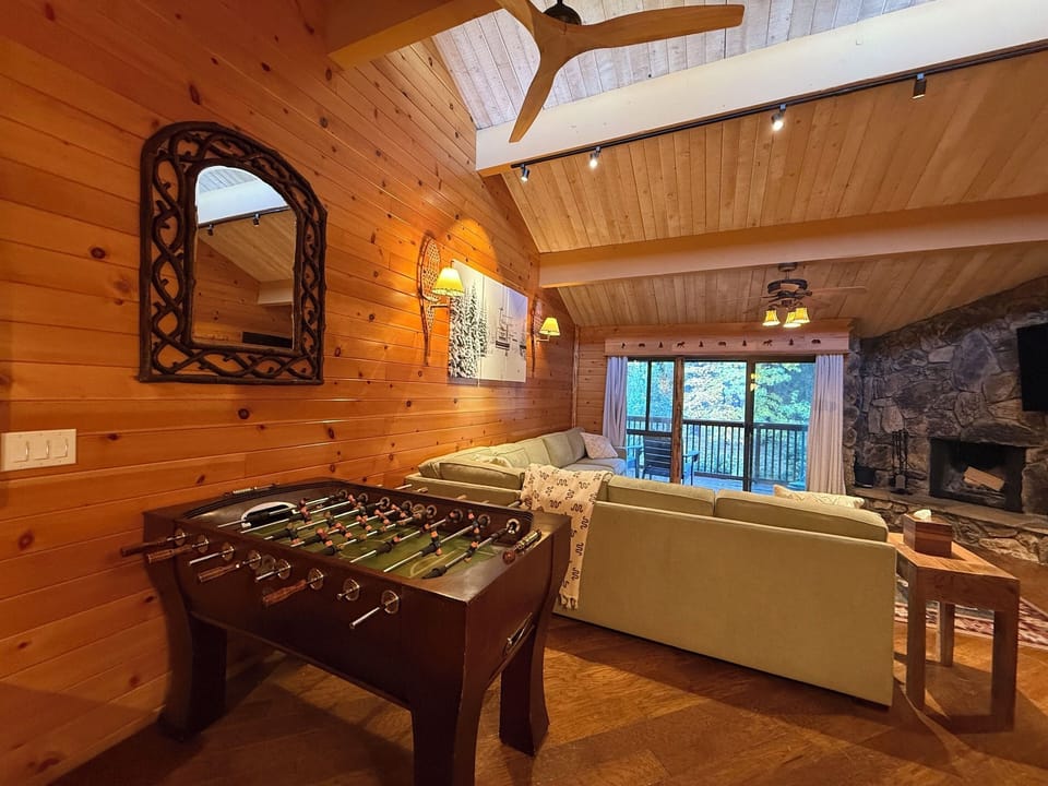 Game on! Enjoy some friendly foosball competition after a day in the mountains