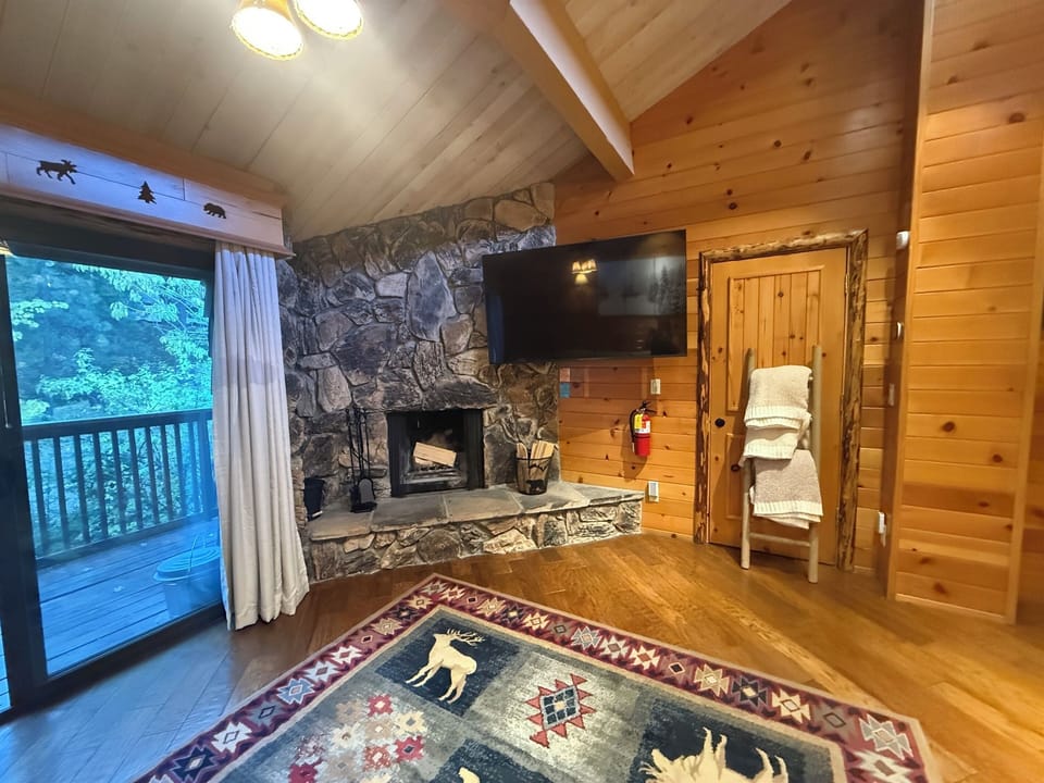 Curl up on the couch, light a fire and watch your favorite show in total comfort
