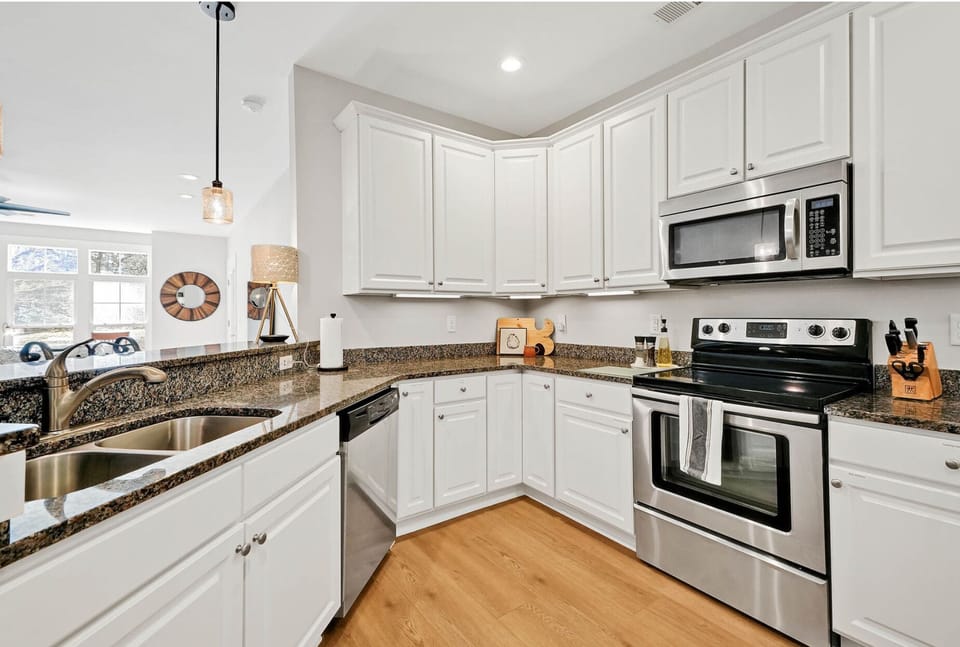 Our kitchen is well stocked for guests - from quick breakfast to full meals.  