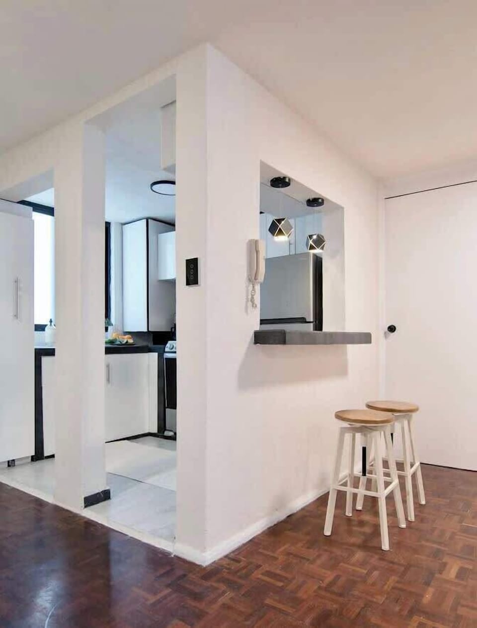 Functional kitchen with breakfast bar, ideal for casual dining, morning coffee, or a quick bite before heading out.