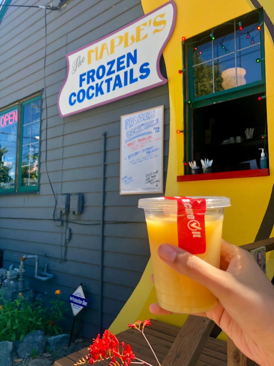 Frozen Cocktails at The Maple Banana Stand