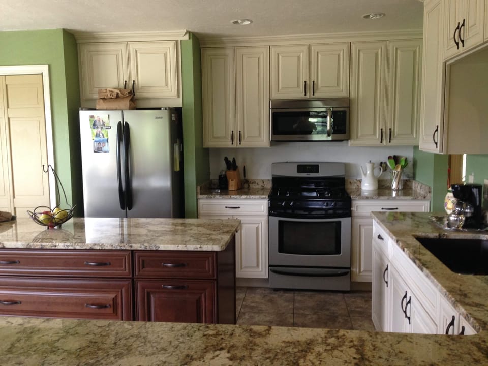 Gas range and oven.
