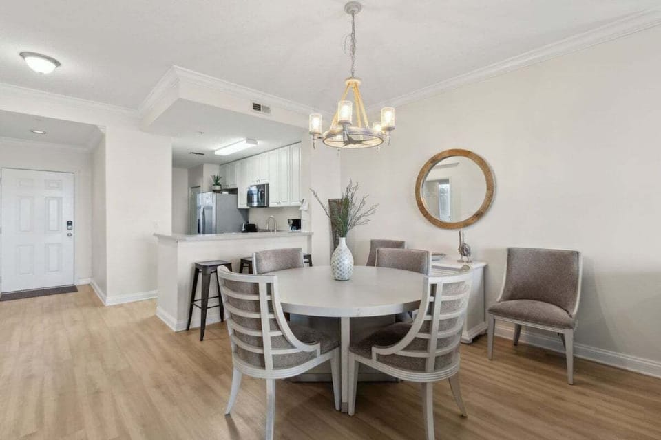 Stylish modern coastal dining area — where ocean views meet effortless elegance