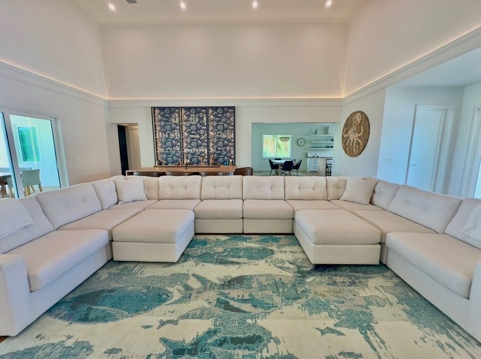 Living Room with Extra Large Couch