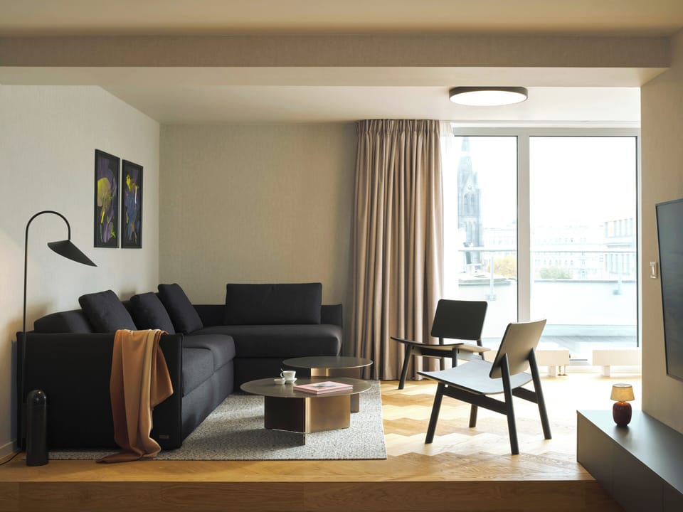 Living room with smart TV