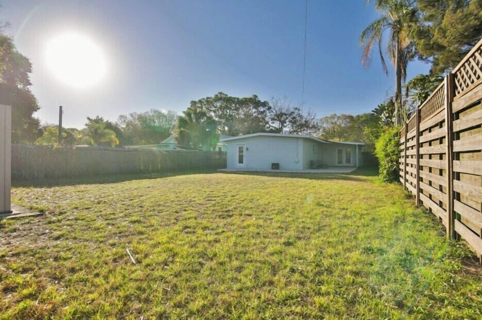 Large, private backyard. Perfect for lounging and playing games in the yard!