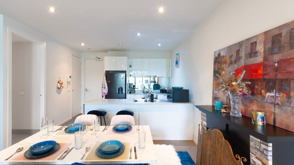 Inviting dining setup perfect for enjoying home-cooked meals with a view.