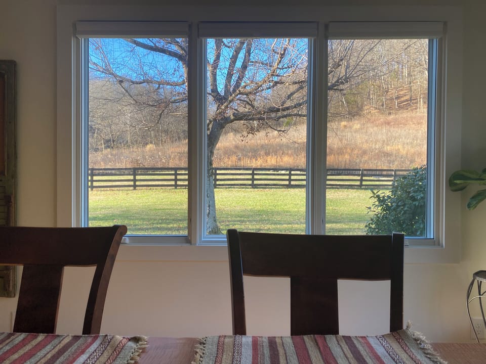 Beautiful view from dining table!
