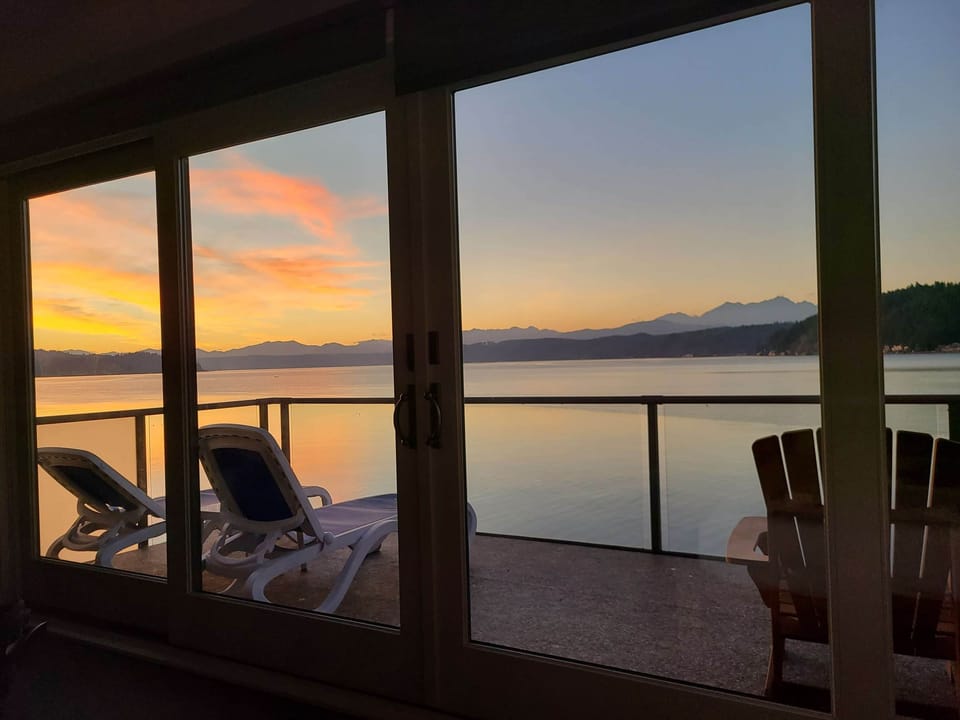 Hood Canal Resort Luxury Lookout Balcony Sunset