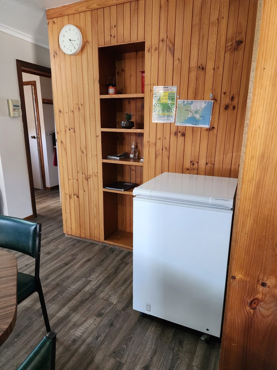 Chest freezer, storage/information nook