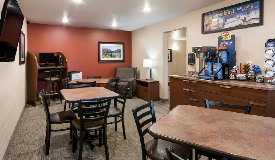 Start your morning with fresh coffee in a cozy breakfast nook.