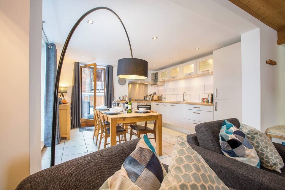 • Looking toward the kitchen and dining area • 