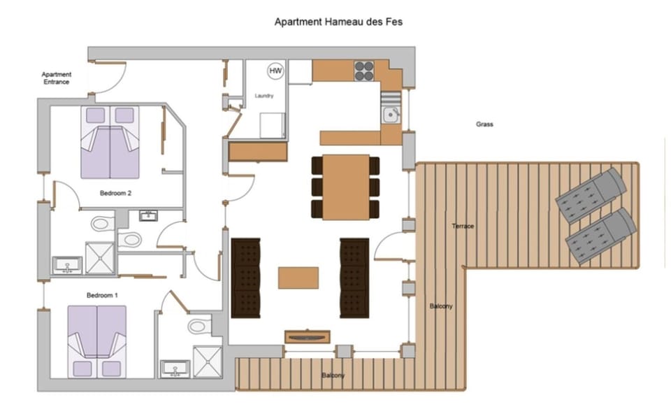 • Floor plan of the apartment •