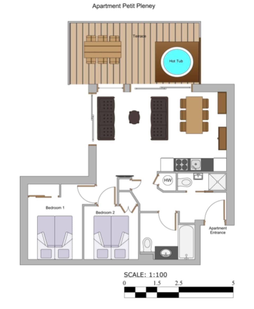 • Apartment floor plan •