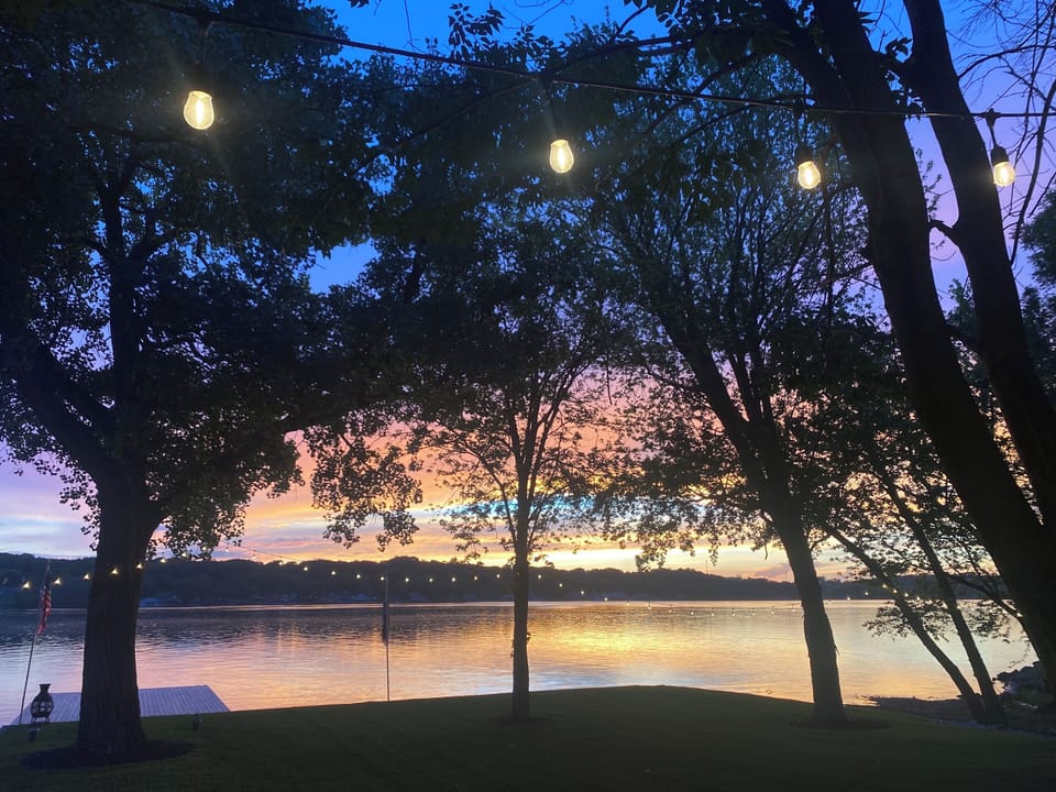 Boat Dock and large yard with incredible sunsets!