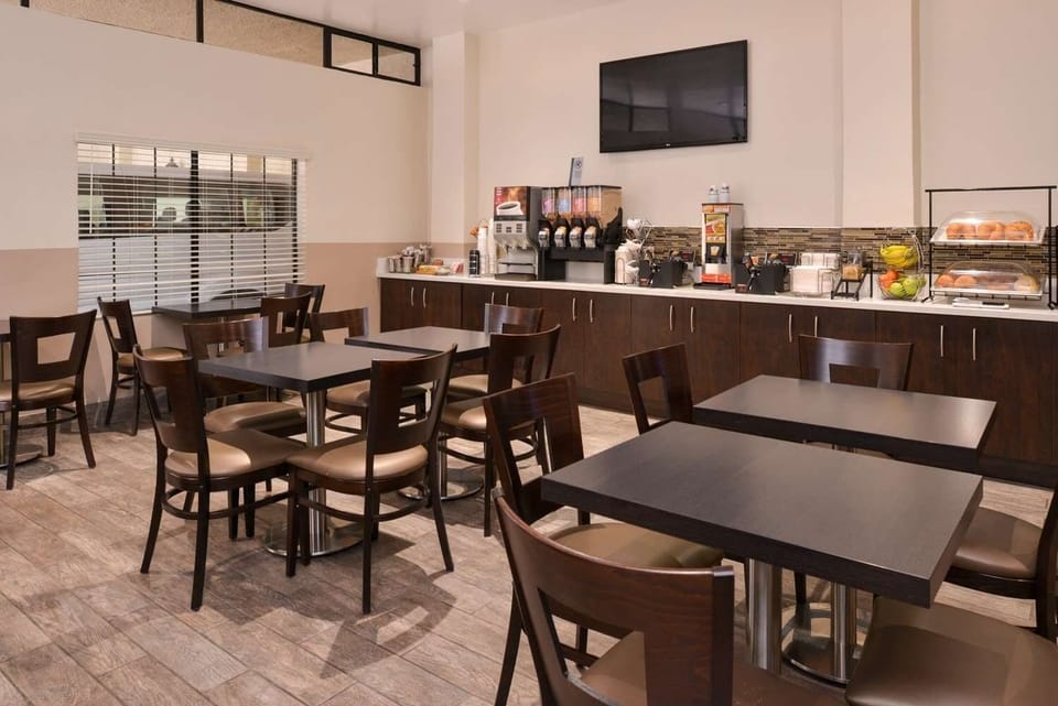 Start mornings with a relaxed breakfast in a comfy dining room.