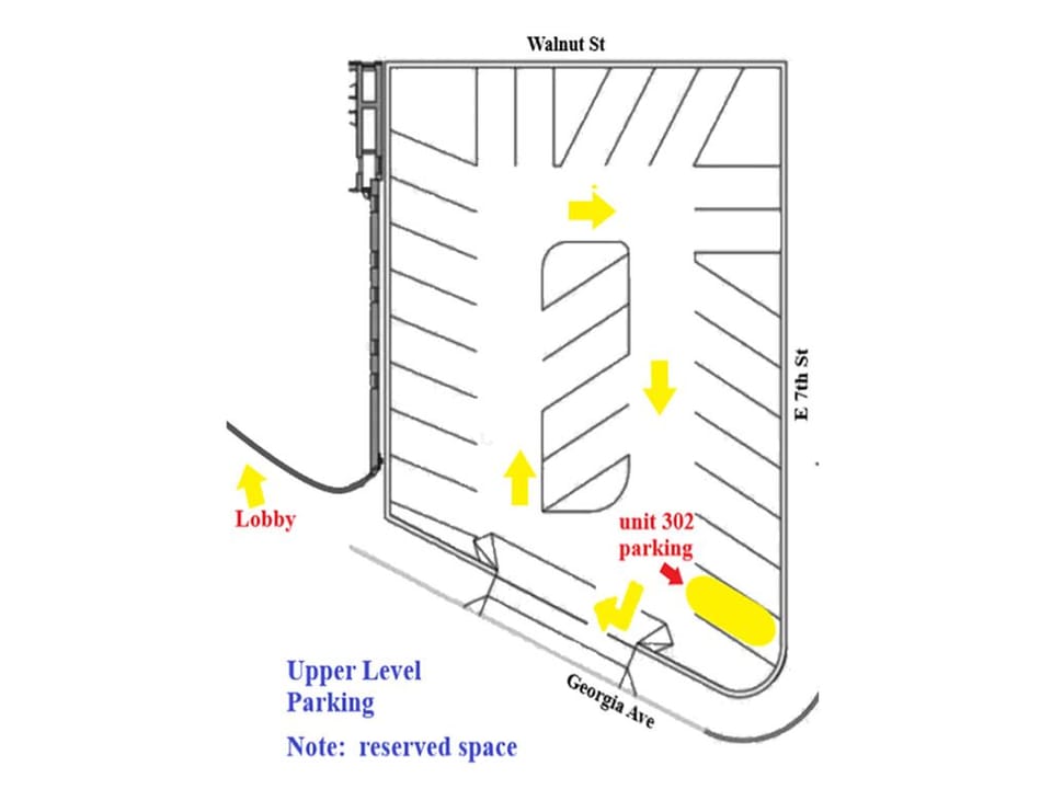 Upper level parking - reserved space