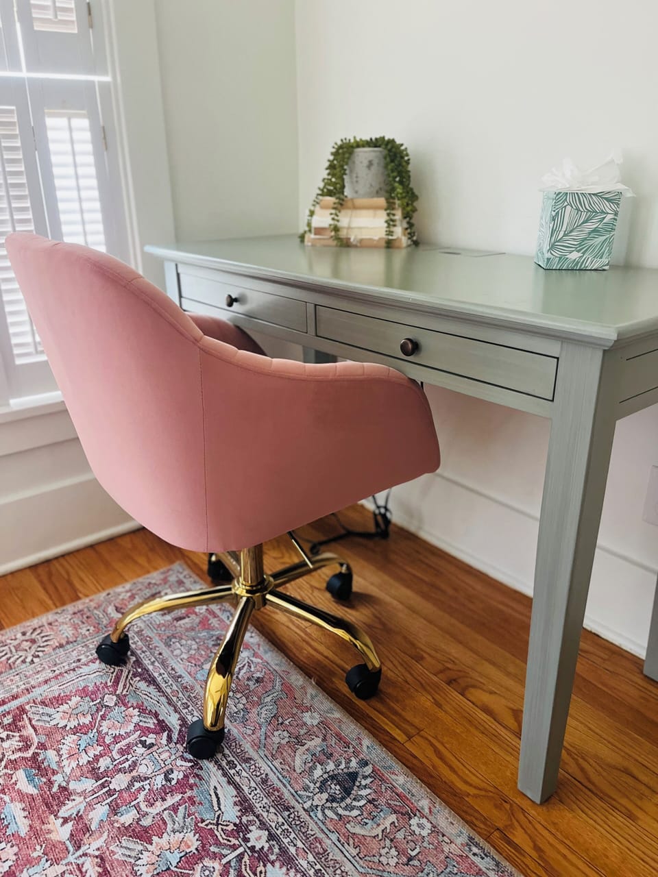 This charming workspace will make getting work done feel effortless