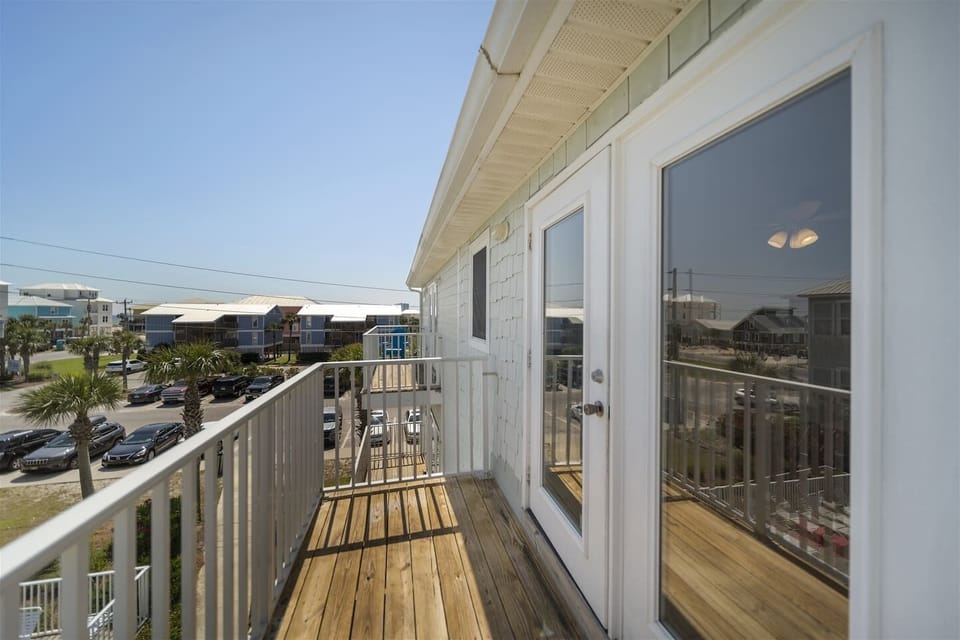 Balcony off the upstairs primary suite
