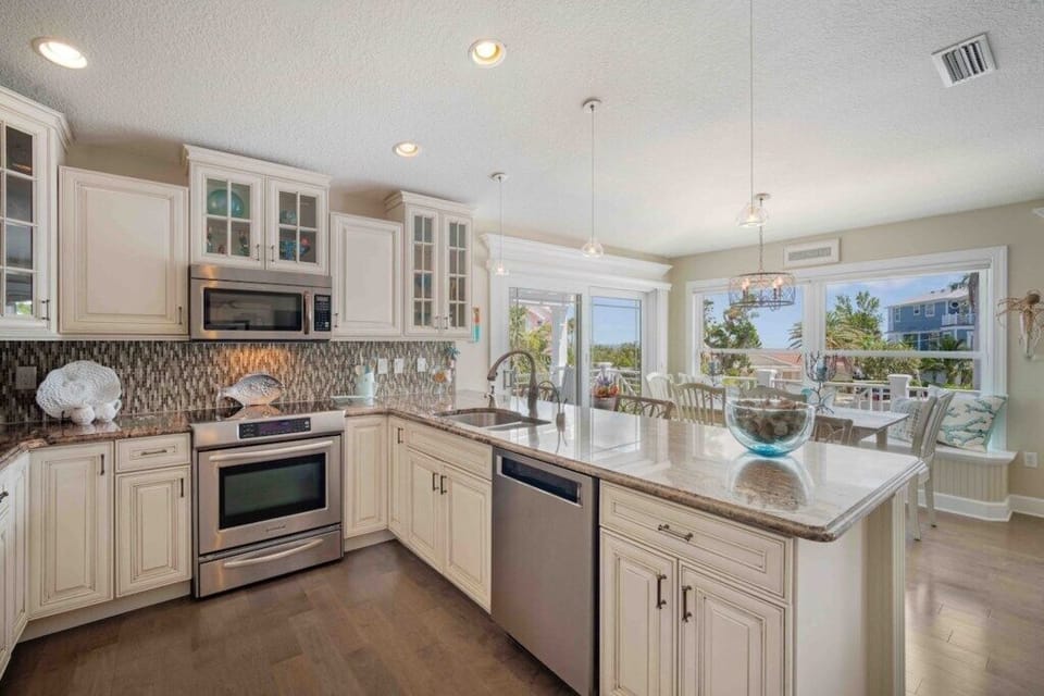 Full kitchen with abundant natural light